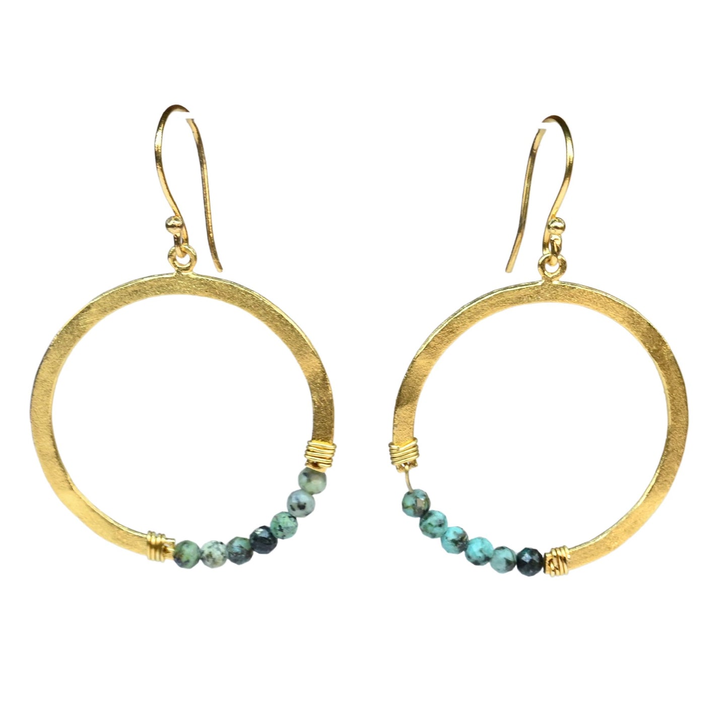 Euro Gold Hoop Earrings-many Gemstone  varieties A239