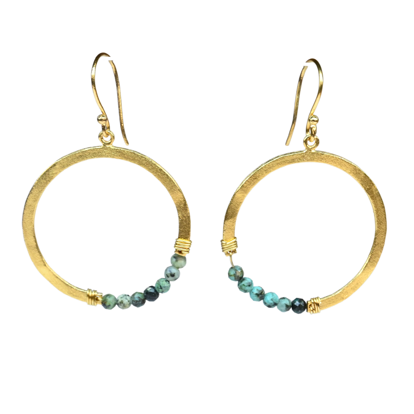 Euro Gold Hoop Earrings-many Gemstone  varieties A239