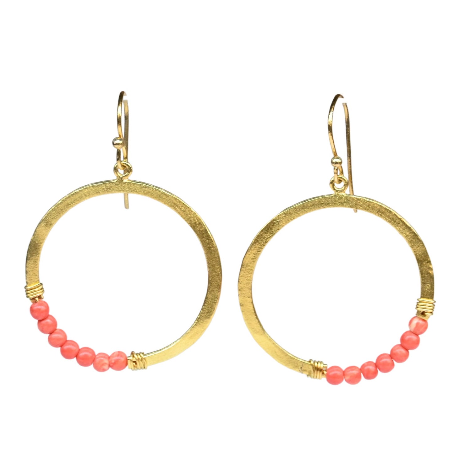 Euro Gold Hoop Earrings-many Gemstone  varieties A239