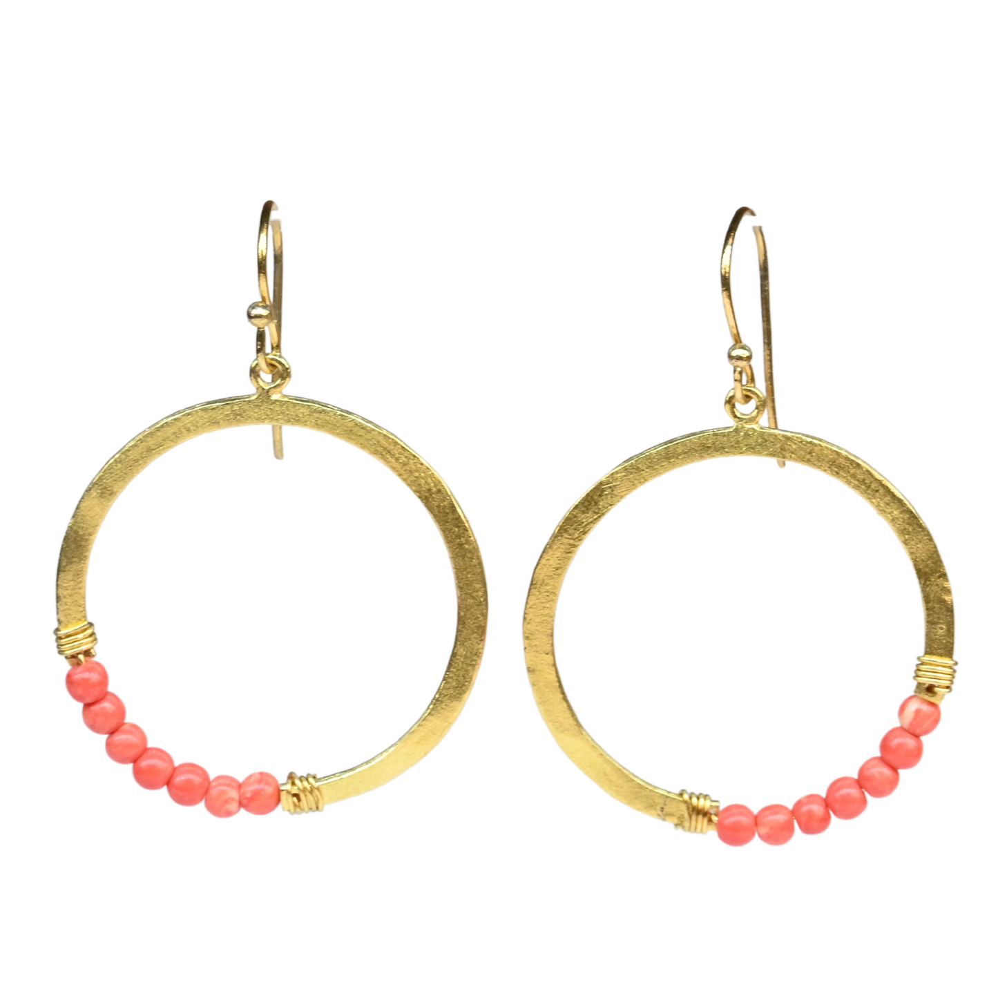 Euro Gold Hoop Earrings-many Gemstone  varieties A239