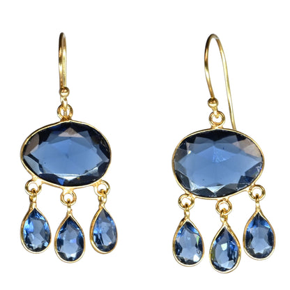 Euro Gold Gemstone Earrings-many varieties A36F