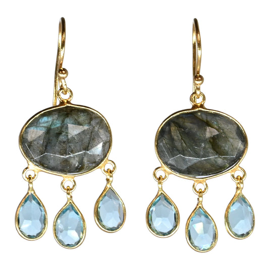 Euro Gold Gemstone Earrings-many varieties A36F