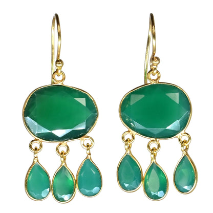 Euro Gold Gemstone Earrings-many varieties A36F