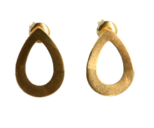 Euro Gold Round Drop Earrings B201