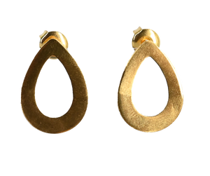 Euro Gold Round Drop Earrings B201