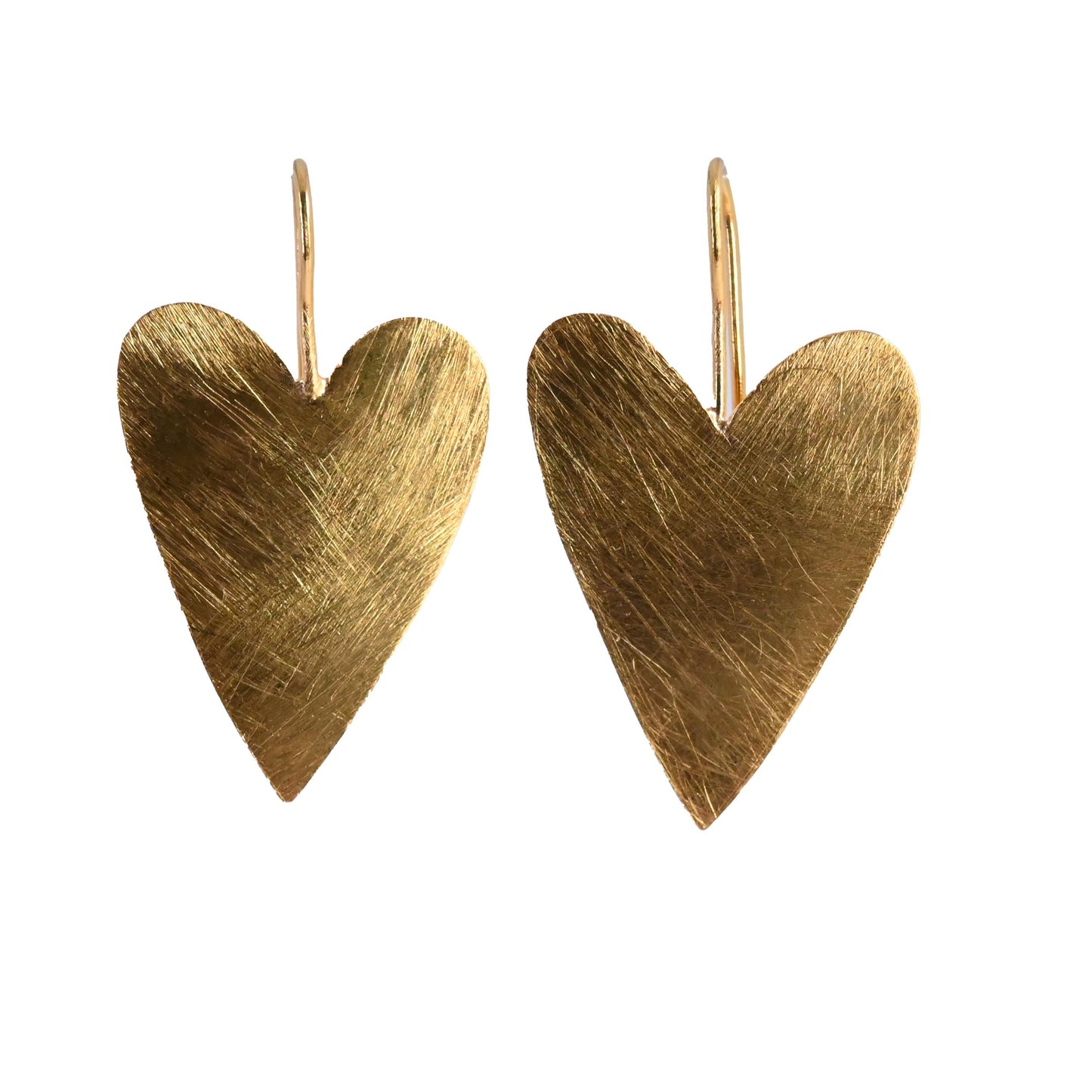 Euro Gold Heart Drop Earrings B209