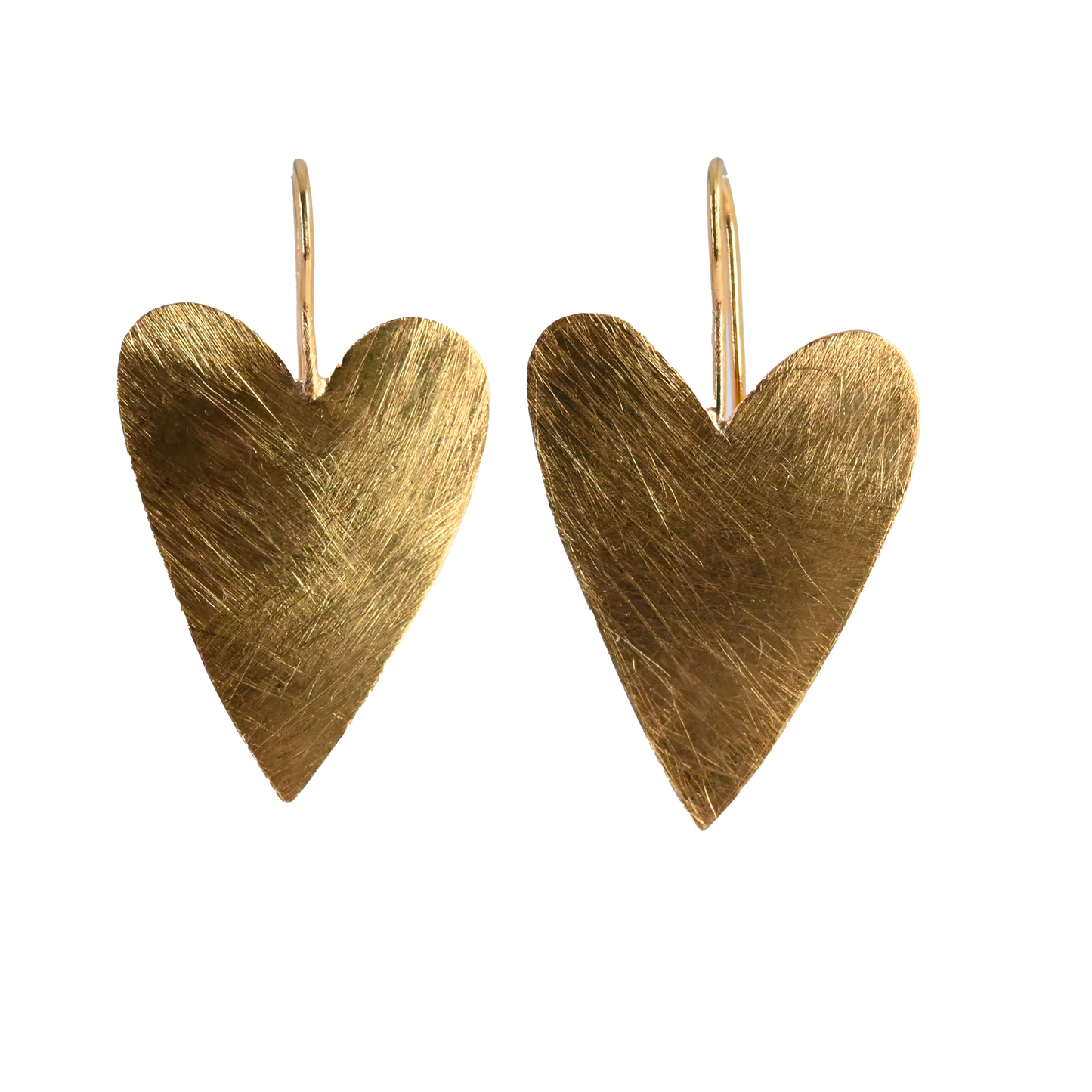 Euro Gold Heart Drop Earrings B209