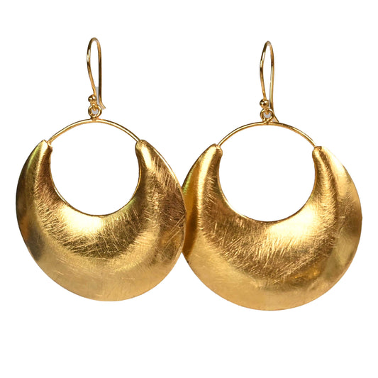 Euro Gold Hoop Drop Earrings B235