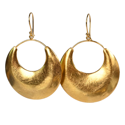 Euro Gold Hoop Drop Earrings B235