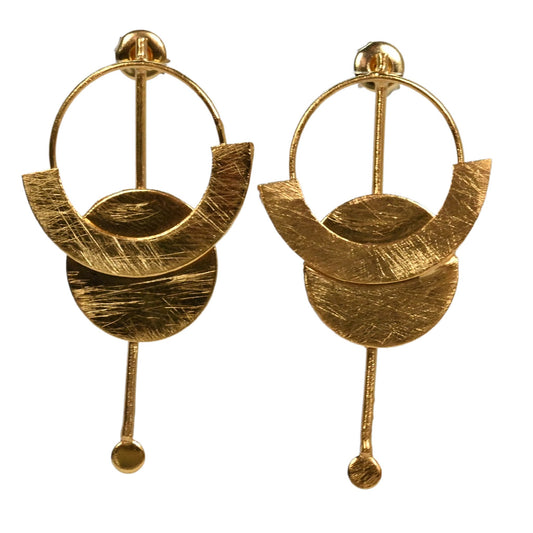 Euro Gold groovy Earrings B243