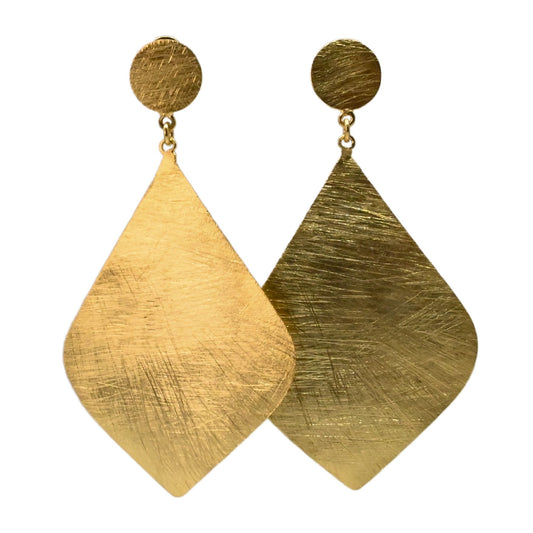 Euro Gold Stud Drop Earrings B250