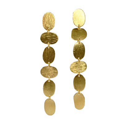 Euro Gold motif stud Earrings B91A