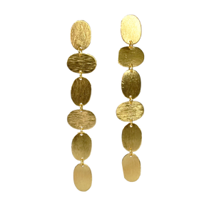 Euro Gold motif stud Earrings B91A