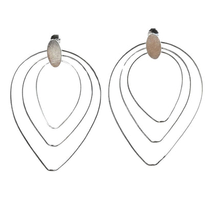 Euro Sterling Silver Earrings D198a