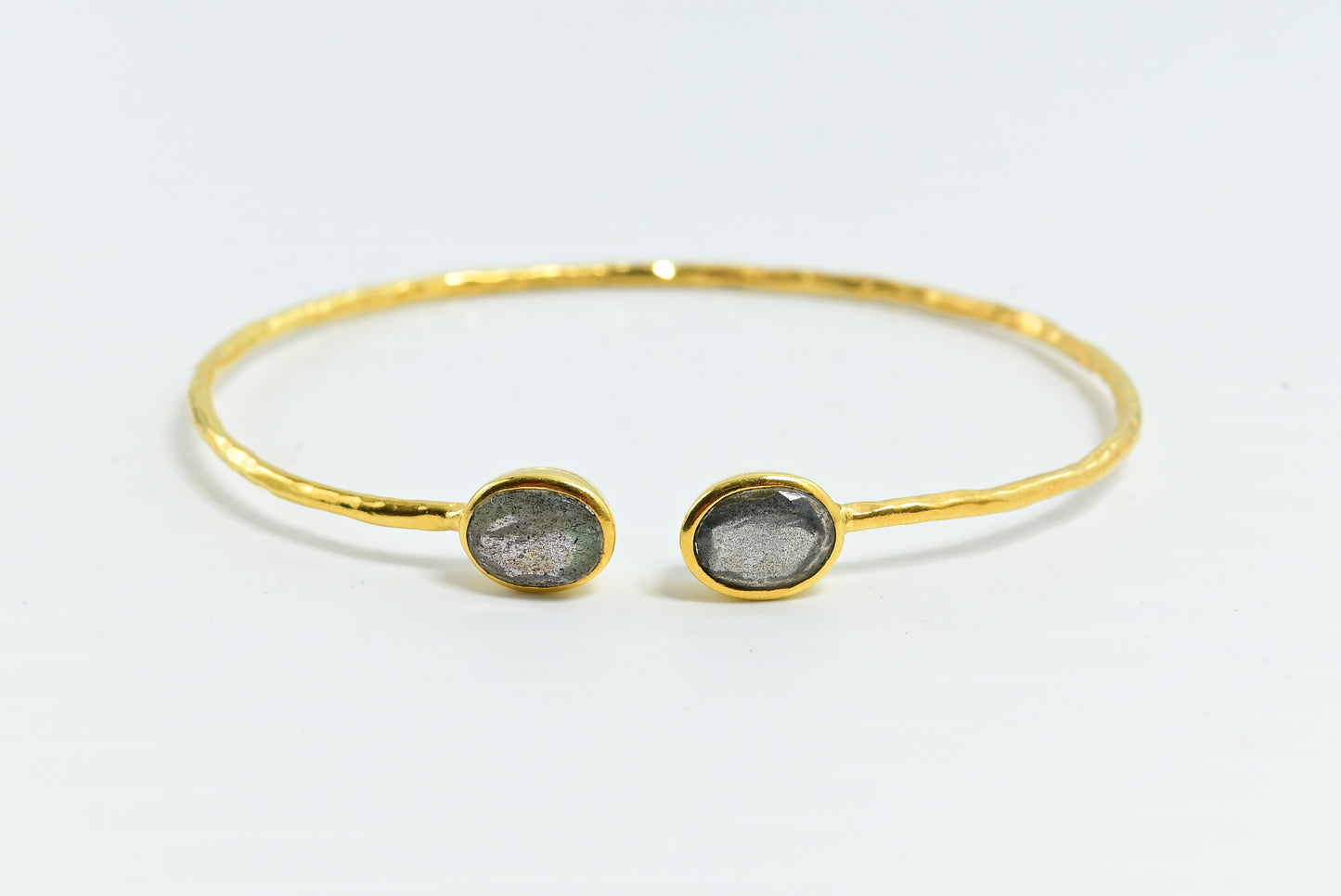 Euro Gold cuff bangle with gems- A21