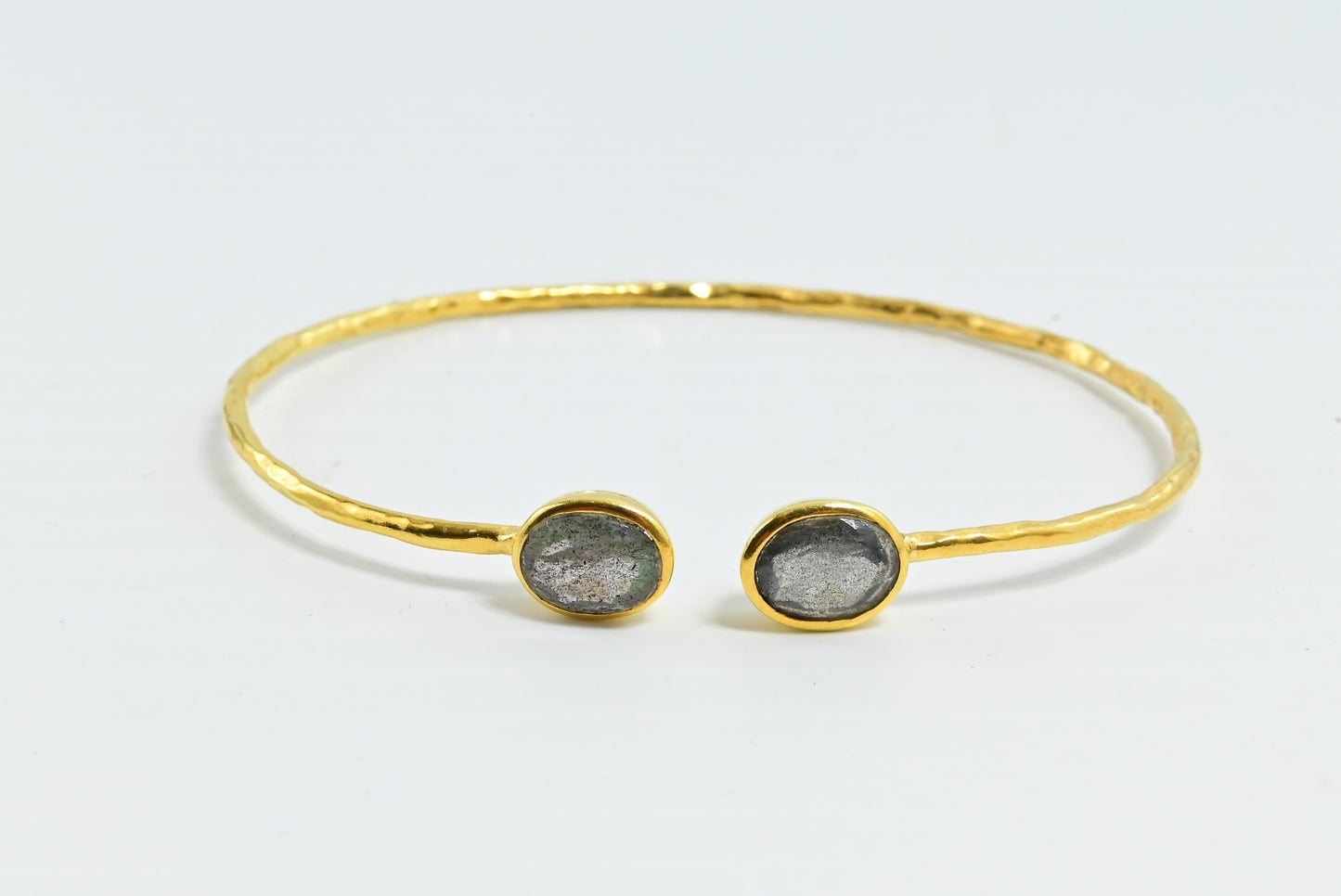 Euro Gold cuff bangle with gems- A21