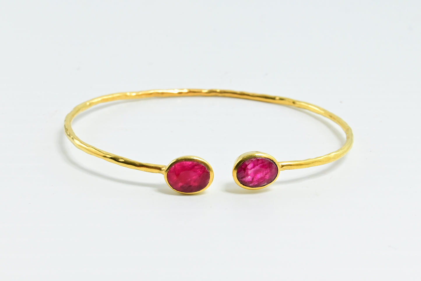 Euro Gold cuff bangle with gems- A21