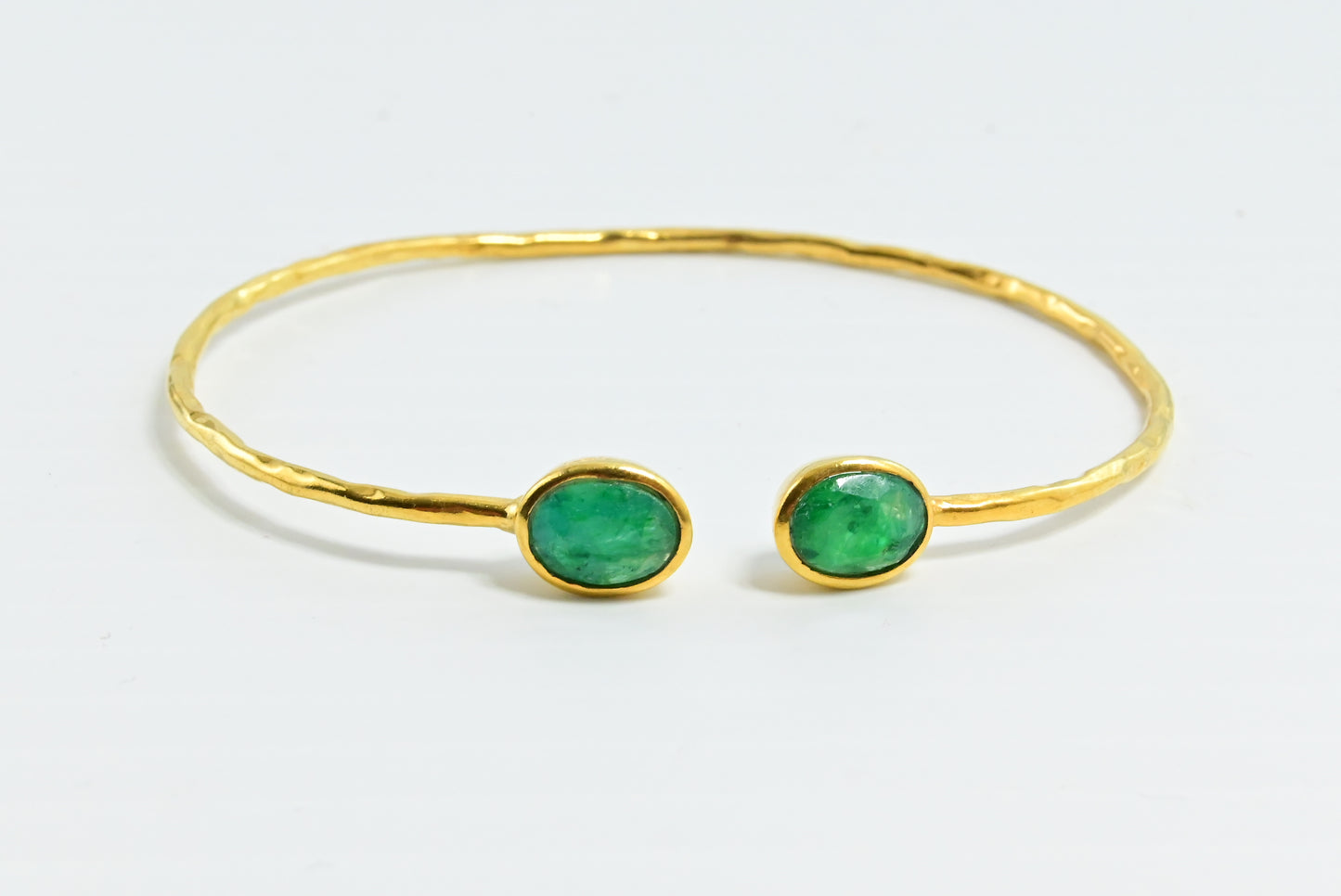 Euro Gold cuff bangle with gems- A21