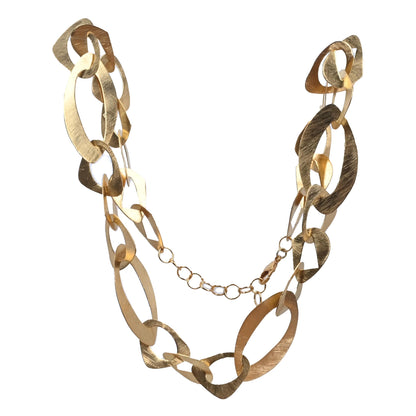 Euro gold magnificent linked necklace  A90