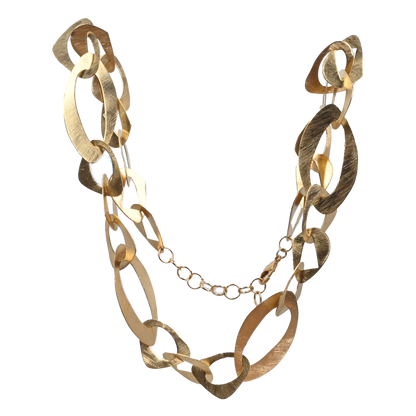 Euro gold magnificent linked necklace  A90