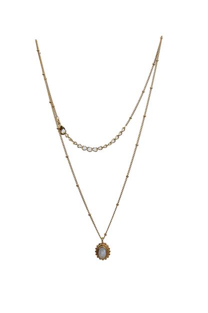 Euro gold and gem necklaces with many gem varieties A194
