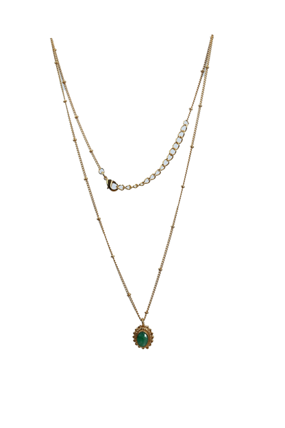 Euro gold and gem necklaces with many gem varieties A194