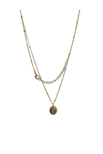 Euro gold and gem necklaces with many gem varieties A194