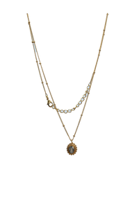 Euro gold and gem necklaces with many gem varieties A194