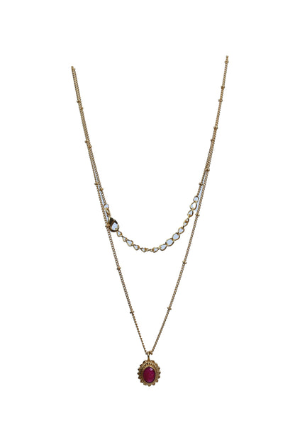 Euro gold and gem necklaces with many gem varieties A194