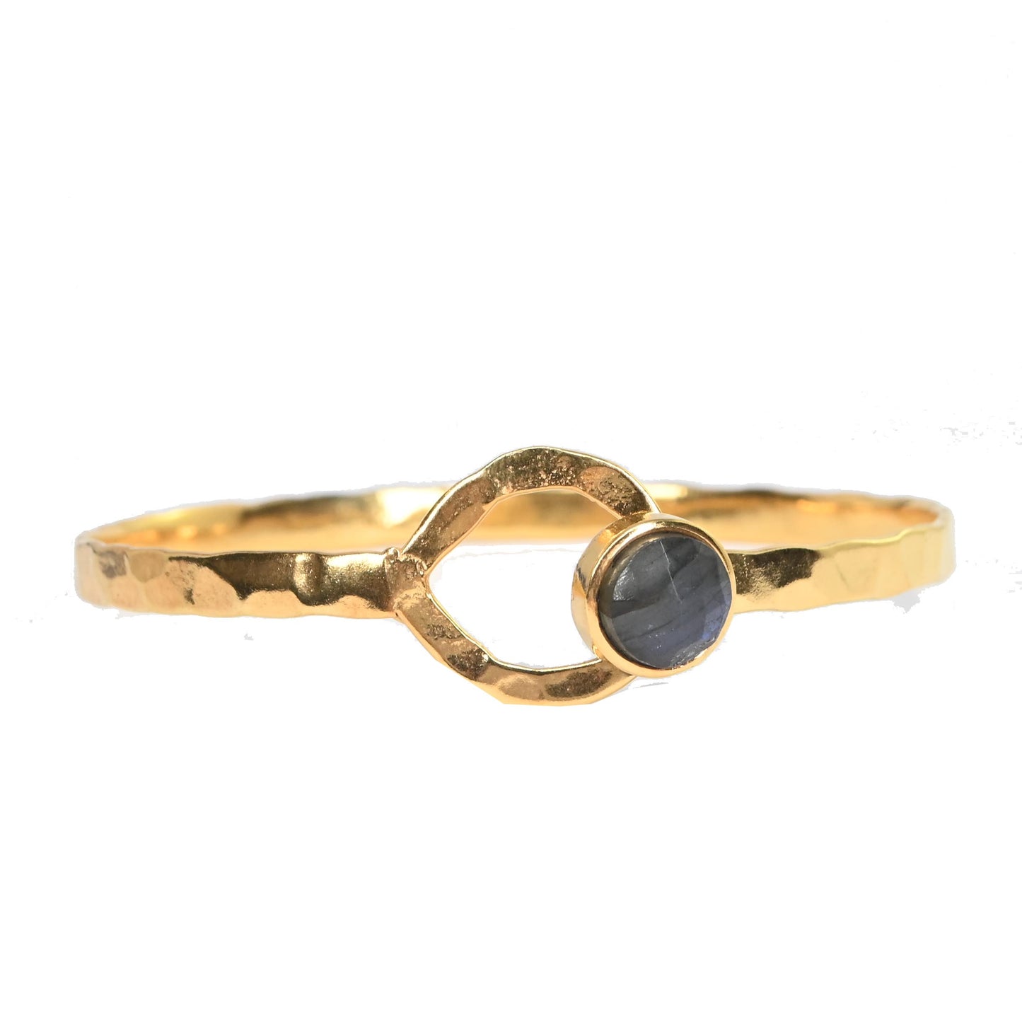 Euro Gold cuff bangle with gems- A21a
