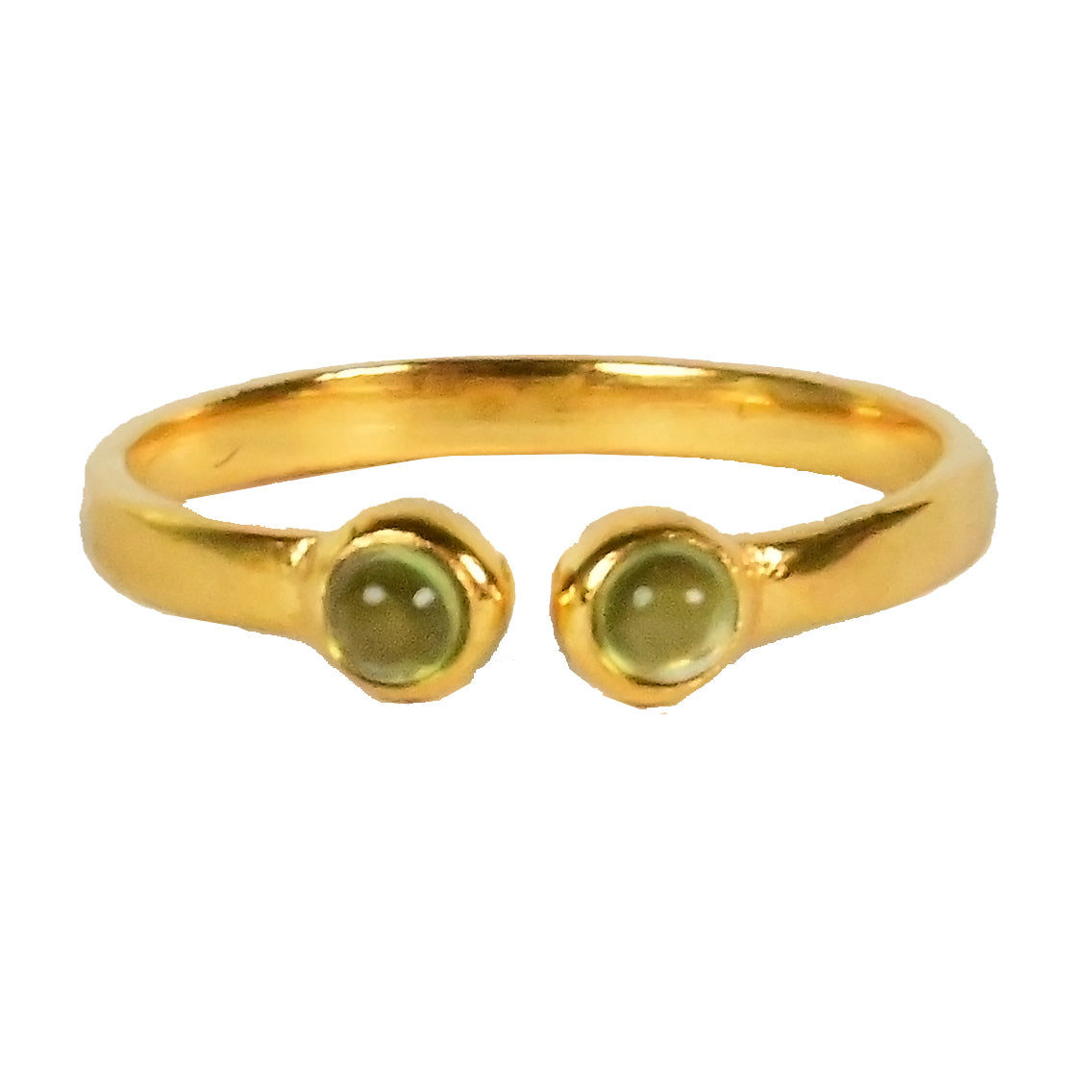 Euro Gold Cuff Ring Open size with gems A33