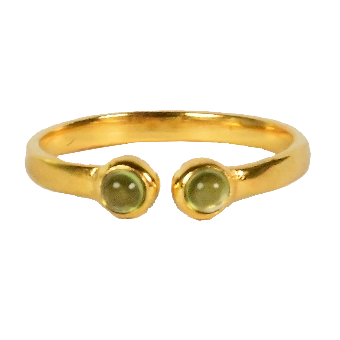 Euro Gold Cuff Ring Open size with gems A33