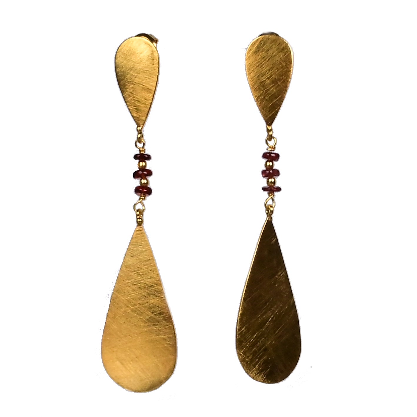 Euro Gold Gemstone Earrings A198