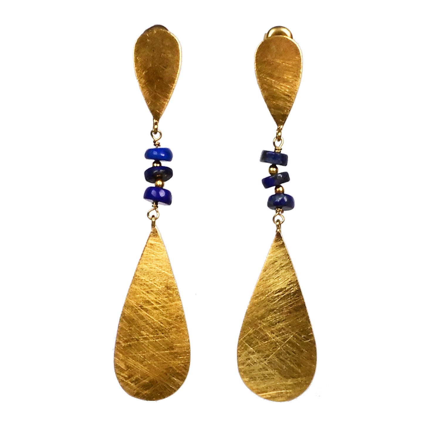 Euro Gold Gemstone Earrings A198