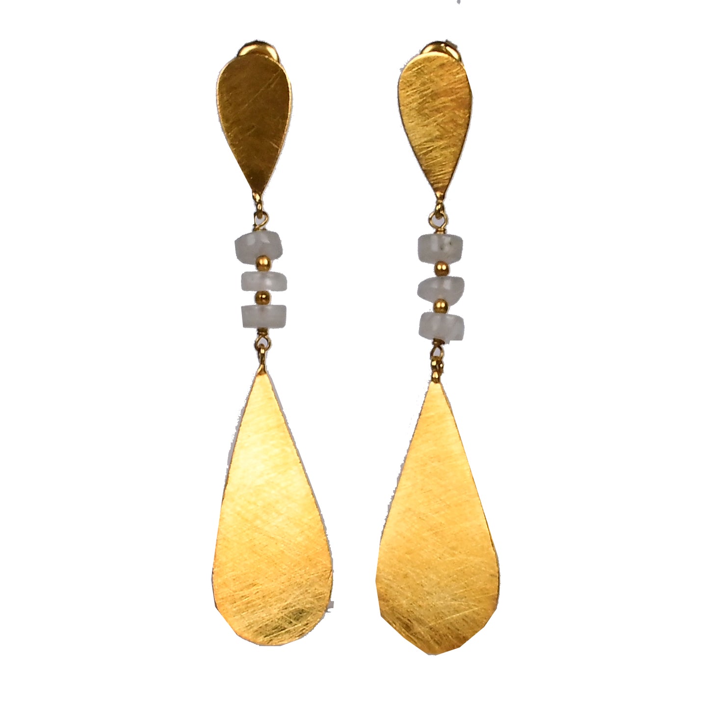 Euro Gold Gemstone Earrings A198