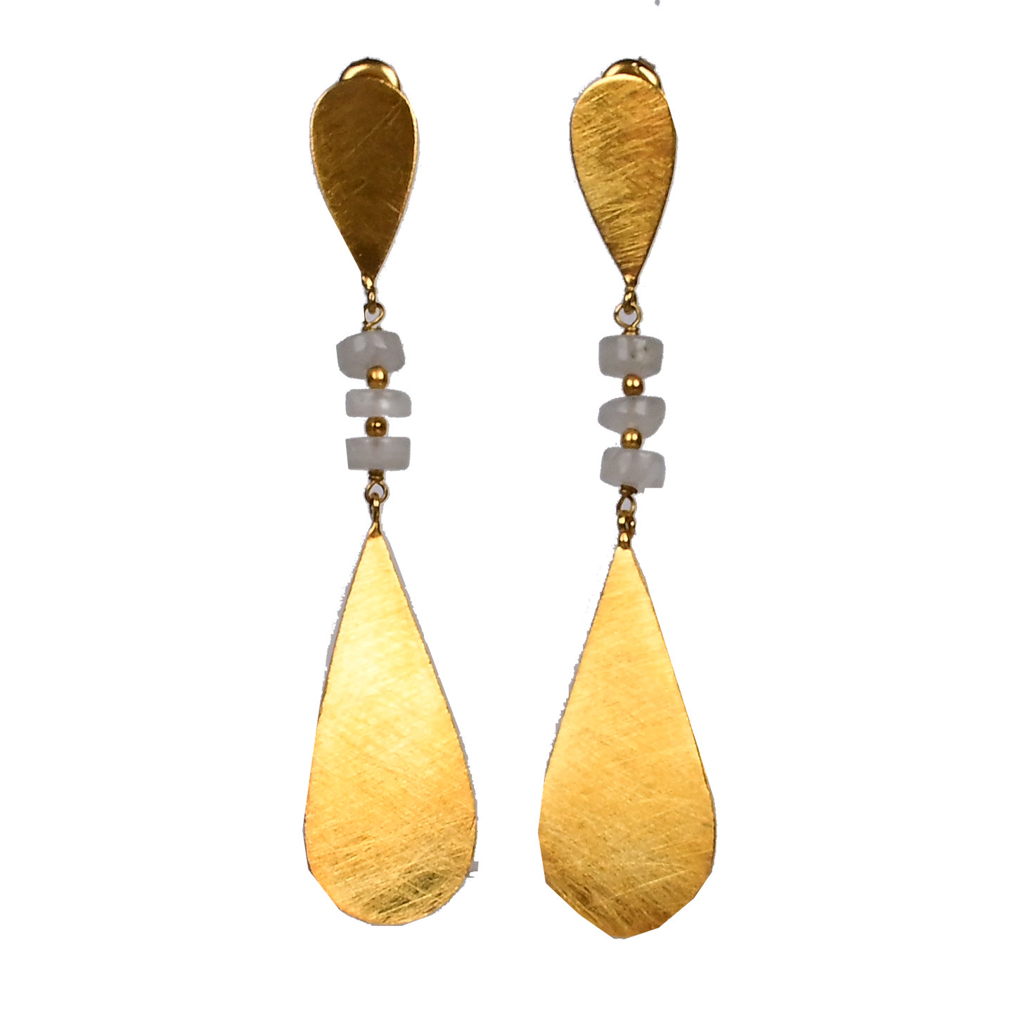 Euro Gold Gemstone Earrings A198