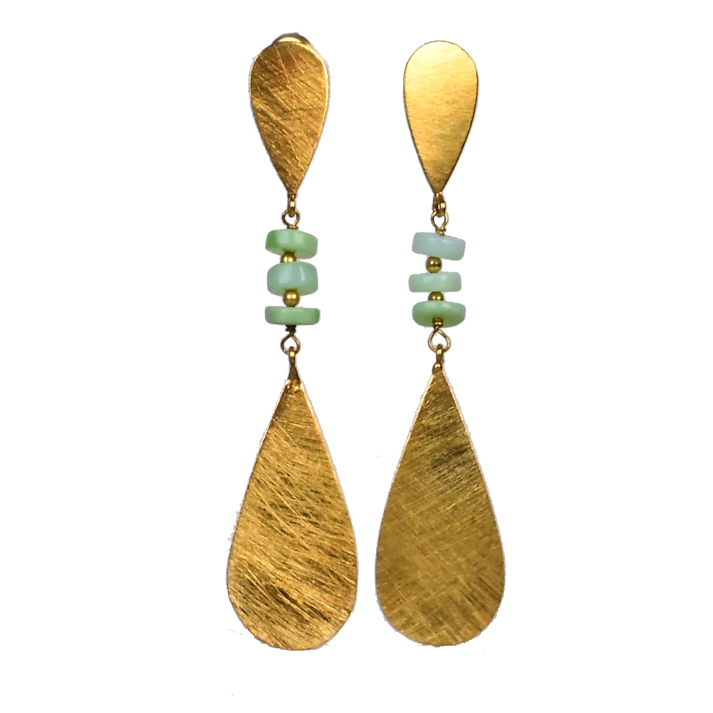 Euro Gold Gemstone Earrings A198