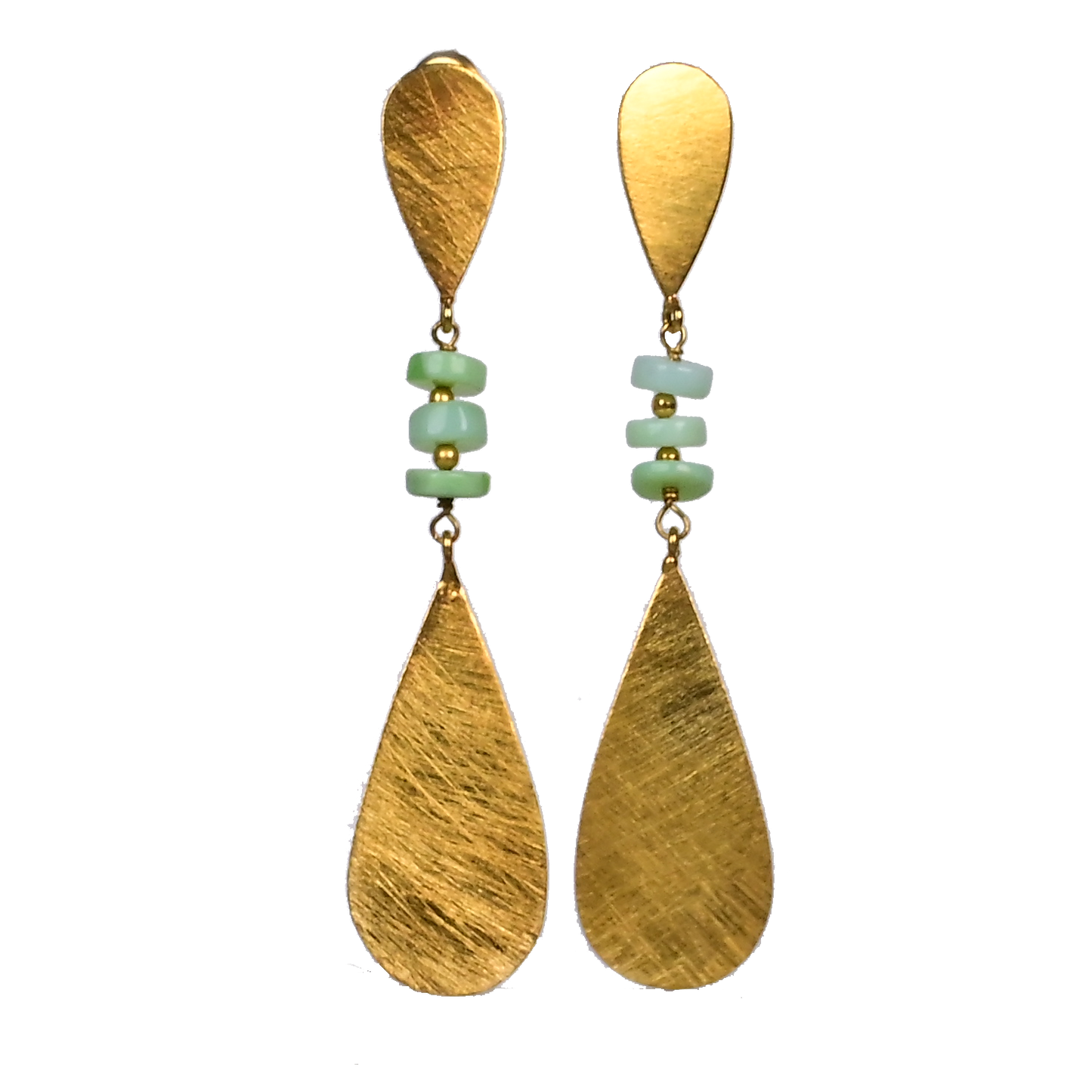 Euro Gold Gemstone Earrings A198