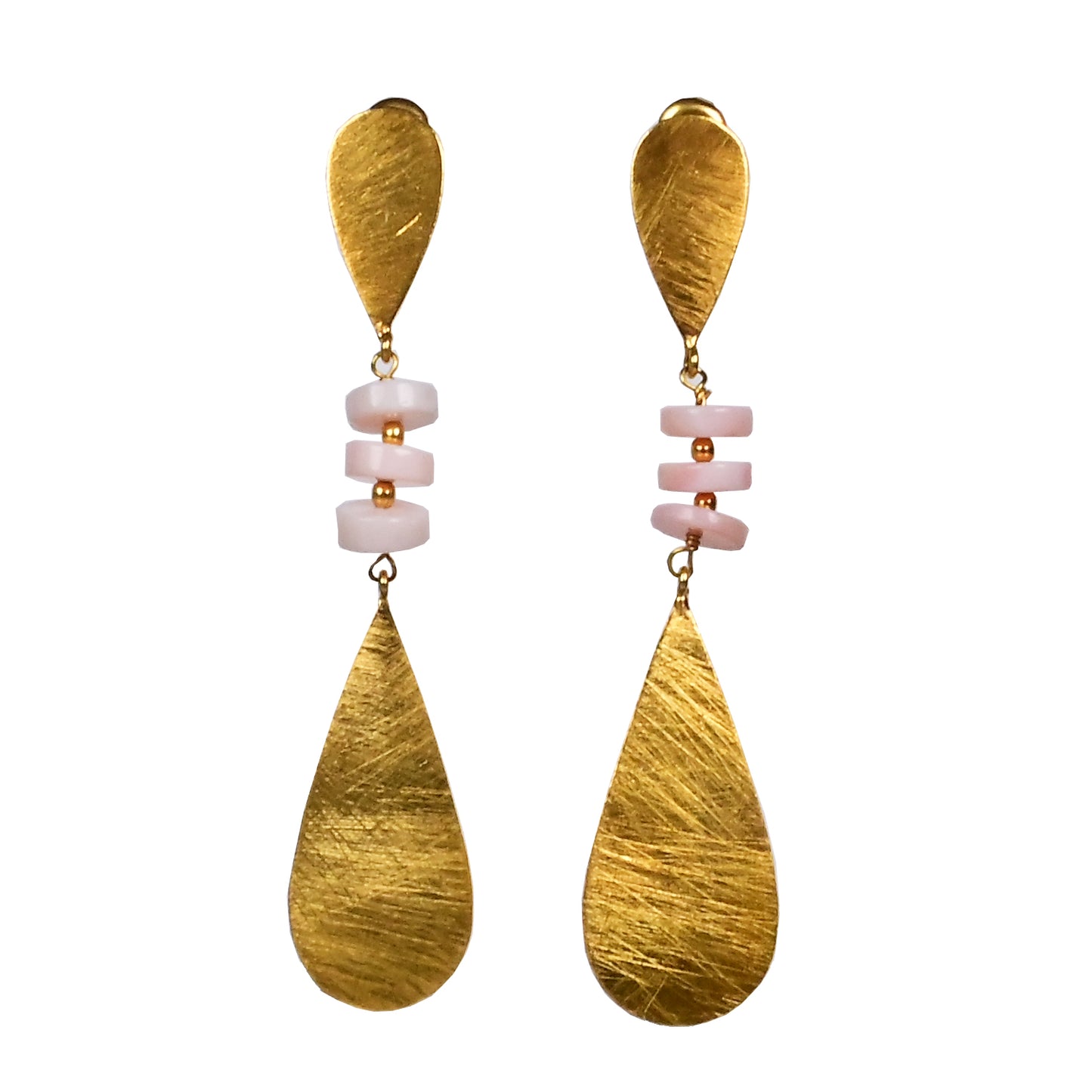 Euro Gold Gemstone Earrings A198