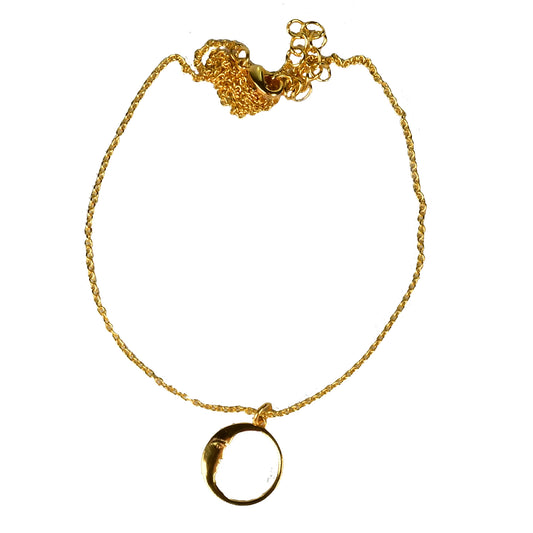 Euro gold moon necklace  A38