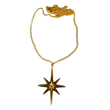 Euro gold and gemstone star necklace  A37