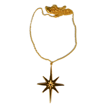 Euro gold and gemstone star necklace  A37