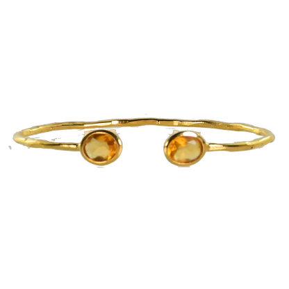 Euro Gold cuff bangle with gems- A21