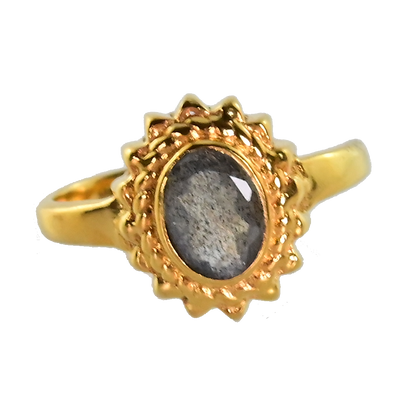 Euro Gold Gemstone Ring  A49