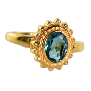 Euro Gold Gemstone Ring  A49