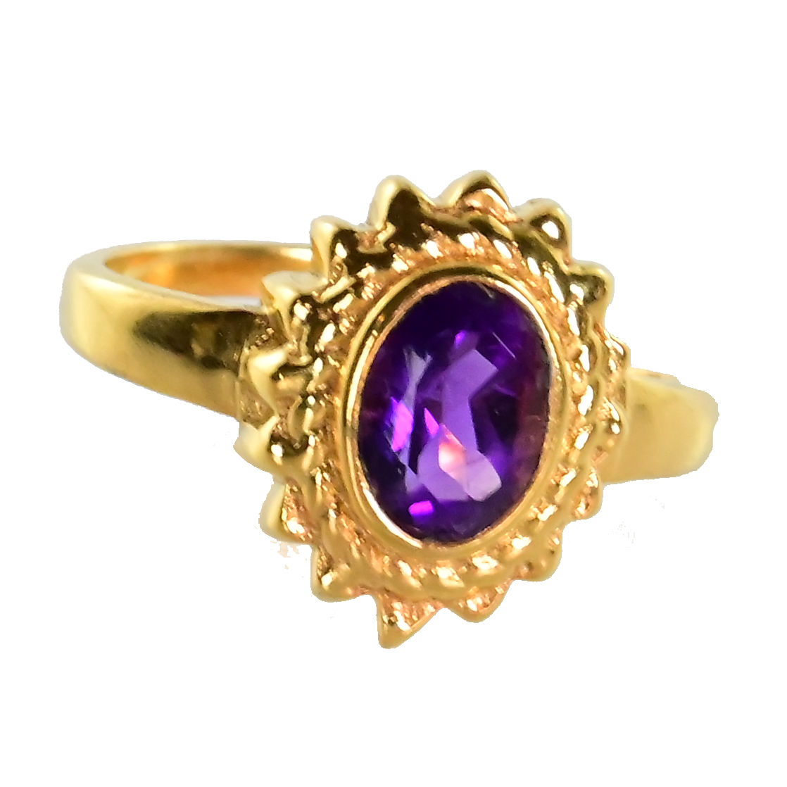 Euro Gold Gemstone Ring  A49