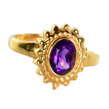 Euro Gold Gemstone Ring  A49