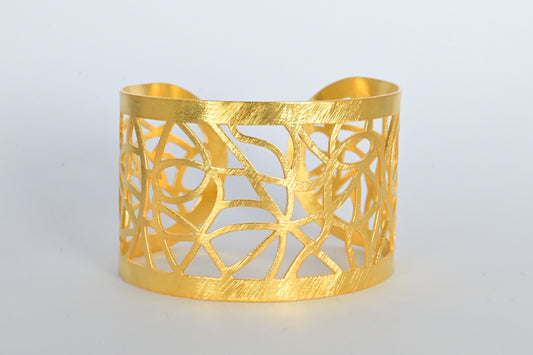 Euro Gold Cuff bangle A185.