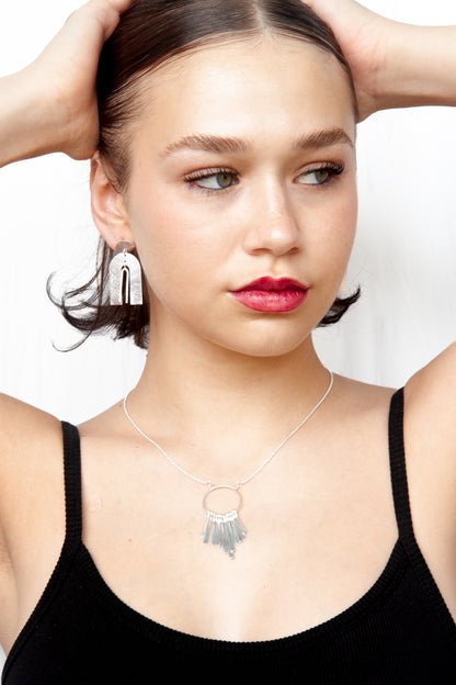 Silver Wash Necklace C49a