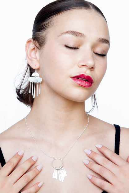 Silver Wash Necklace C49a